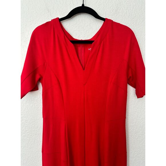 Soft Surroundings Red Swing Time V Neck Maxi Dress Size 6 - Picture 2 of 11